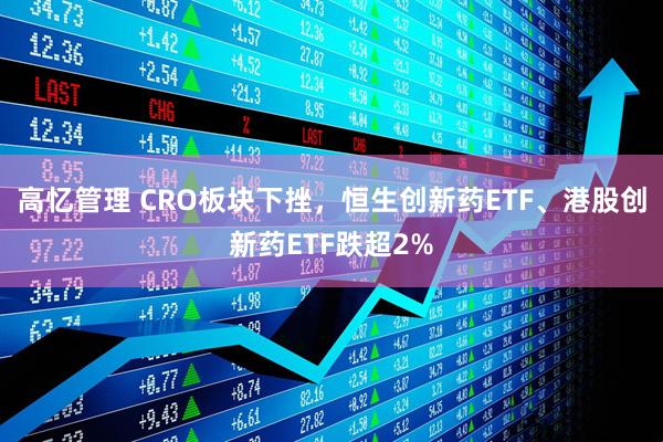 高忆管理 CRO板块下挫，恒生创新药ETF、港股创新药ETF跌超2%