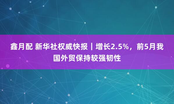 鑫月配 新华社权威快报｜增长2.5%，前5月我国外贸保持较强韧性